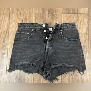 ZARA Black Jean cut off shorts